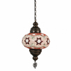 Turkish Mosaic Lantern Hanging Single Chain B4S - 9"x28" - B4S - Red