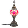 Turkish Mosaic Table Lamp - 5"x13.5" - MB2 - Red