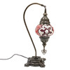 Turkish Mosaic Camel Neck Lamp  - 8.75"x16.25" - DB2 - Red