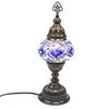 Turkish Mosaic Table Lamp - 5"x13.5" - MB2 - Royal Blue