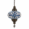 Turkish Mosaic Lantern Hanging Single Chain B4S - 9"x28" - B4S - Turquoise
