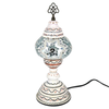 Turkish Mosiac Table Lamp with Copper Base - 5"x13.5" - MB2C - White