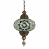 Turkish Mosaic Lantern Hanging Single Chain B4S - 9"x28" - B4S - Green