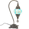 Turkish Mosaic Camel Neck Lamp  - 8.75"x16.25" - DB2 - Turquoise