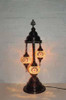 Turkish Mosaic Table Lamp - 3 Bulbs - 12"x30" - Amber