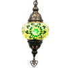 Turkish Mosaic Lantern Hanging Single Chain - 5"x23.5" - B2S - Green Turkish Mosaic Lantern Hanging Single Chain - 5"x23.5" - B2S - Green