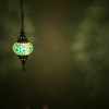 Turkish Mosaic Lantern Hanging Single Chain - 5"x23.5" - B2S - Green Turkish Mosaic Lantern Hanging Single Chain - 5"x23.5" - B2S - Green