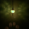 Turkish Mosaic Lantern Hanging Single Chain - 5"x23.5" - B2S - Green Turkish Mosaic Lantern Hanging Single Chain - 5"x23.5" - B2S - Green