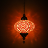Turkish Mosaic Lantern Hanging Single Chain B5S - 14.5"x33" - B5S - Red
