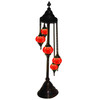 Turkish Mosaic Table Lamp - 5 Bulbs - 12"x42" - Red Turkish Mosaic Table Lamp - 5 Bulbs - 12"x42" - Red