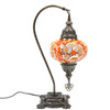 Turkish Mosaic Camel Neck Lamp  - 9"x16.25" - DB3 - Orange