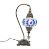 Turkish Mosaic Camel Neck Lamp  - 9"x16.25" - DB3 - Royal Blue