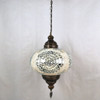 Turkish Mosaic Lantern Hanging Single Chain B5S - 14.5"x33" - B5S - White