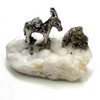 Pewter Miners on Mineral Specimen 1 Count Assorted