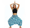 Light Blue Elephants in the Room Lantern Harem Pants (One Size) YCL-039