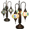 3 Shade Lilly Mosaic Turkish Lamp B3 Assorted Colors