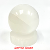 Round Cleansing Charging  Plate Selenite Square with Bonus! Ball Stand for Spheres, Balls, Egg  2.85" +- Round Cleansing Charging  Plate Selenite Square with Bonus! Ball Stand for Spheres, Balls, Egg  2.85" +-