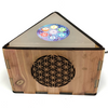 Triangle Cedar and Selenite Chakra Power Rock Charging Cube Lamp 5"x5"