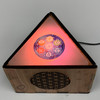 Triangle Cedar and Selenite Chakra Power Rock Charging Cube Lamp 5"x5"