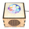Square Cedar and Selenite Chakra Power Rock Charging Cube Lamp 5"x5"