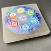 Seven Sacred Chakras Selenite Charging Cleansing Square Plate 4.5"+-