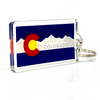 Colorado Mountain Blue Key Chain Ring Souvenir  2.5" Wide