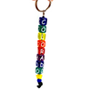 Colorado Neon Beaded Handicraft Key Chain Key Ring 7"