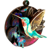 Rocky Mountain Hummingbird Ornament Printed and Cut Layered Cedar USA 3.3"