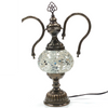 Turkish Mosaic Genie Bottle Table Lamp B1 14"x10"x6" White - GENIB2 Turkish Mosaic Genie Bottle Table Lamp B1 14"x10"x6" White - GENIB2