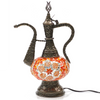 Turkish Mosaic Genie Bottle Table Lamp B1 14"x10"x6" Orange - GENIB3