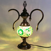 Turkish Mosaic Genie Bottle Table Lamp B1 12"x9"x5" Green - GENIB1 Turkish Mosaic Genie Bottle Table Lamp B1 12"x9"x5" Green - GENIB1