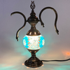 Turkish Mosaic Genie Bottle Table Lamp B1 12"x9"x5" Turquoise - GENIB1