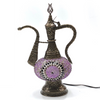 Turkish Mosaic Genie Bottle Table Lamp B1 14"x10"x6" Purple - GENIB3 Turkish Mosaic Genie Bottle Table Lamp B1 14"x10"x6" Purple - GENIB3