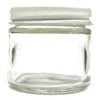 2" 2oz Glass Jar w/ White Lid (24 PACK CASE)