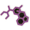 LSD Molecule Sticky Boy High Quality Sticker