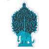 Blue Tree Elephant Sticky Boy High Quality Sticker
