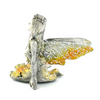 Sitting Pewter Fairy With Gold Accents by Paykoc Imports Imports P0171C