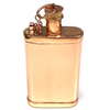 Historical Replication Copper Flask with Cork Top and Copper Chain Handmade 12 oz -+.
