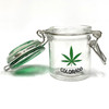 Colorado Weed Leaf Pot Shot Glass Mason  Jar With Airtight Green Lid 1.65" x 2.5" Colorado Weed Leaf Pot Shot Glass Mason  Jar With Airtight Green Lid 1.65" x 2.5"