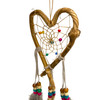 Beaded Twig Heart Dream Catcher  3" X 12" +-