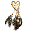 Beaded Twig Heart Dream Catcher  3" X 12" +-