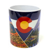Aspen Maroon Bells and Garden of the Gods Colorado Flag Coffee Mug Aspen Maroon Bells and Garden of the Gods Colorado Flag Coffee Mug