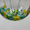 Yellow Green and Blue Upside Down Drip Monet Hand Blown Glass Witching Ball 4.5"+-