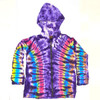Purple Second In Command Tie Dye Long Sleeve Cotton Pullover w/ Zipper & Hood (MEDIUM) Purple Second In Command Tie Dye Long Sleeve Cotton Pullover w/ Zipper & Hood (MEDIUM)