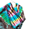 Dark Tie Dye Long Sleeve Cotton Pullover w/ Zippers & Hood (LARGE)