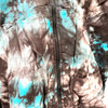 Dark Tie Dye Long Sleeve Cotton Pullover w/ Zippers & Hood (LARGE)