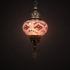 Turkish Mosaic Lantern Hanging Single Chain - 5"x23.5" - B2S - PINK