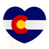 Colorado Heart Love Flag Flocked Durable Thick Sticker Carded Colorado Heart Love Flag Flocked Durable Thick Sticker Carded
