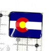 Metal Colorado Flag Sticker Embossed Metal 3.5" x 2 3/4" Peel & Stick Metal Colorado Flag Sticker Embossed Metal 3.5" x 2 3/4" Peel & Stick