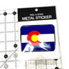 Metal Colorado Flag Sticker Embossed Metal 3.5" x 2 3/4" Peel & Stick Metal Colorado Flag Sticker Embossed Metal 3.5" x 2 3/4" Peel & Stick